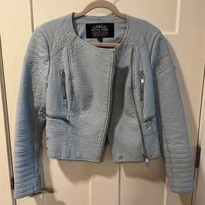 Blanc Noir Faux Leather Moto Jacket. Size S.